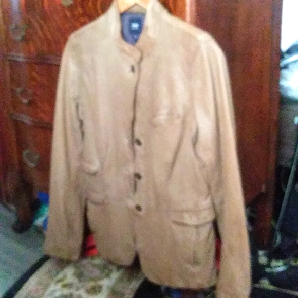 Women's Weathered Taupe Leather Driving Jacket Sz:M - Picture 2 of 14